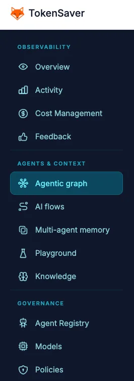 Sidebar entry — Graphe agentique
